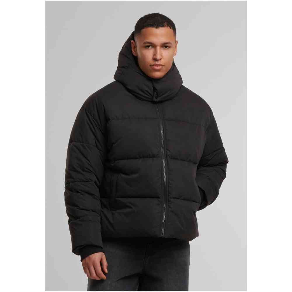 Urban Classics - With Flap Hood Puffer jacket - Black